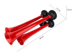TRIPLE FLAT SOUND AIR HORN (RED) - 2