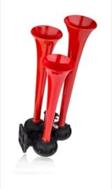 TRIPLE FLAT SOUND AIR HORN (RED) - 3