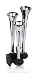 TRIPLE FLAT SOUND AIR HORN (CHROME) - 1