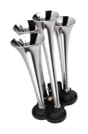 QUADRUPLE FLAT SOUND AIR HORN (CHROME) - 1