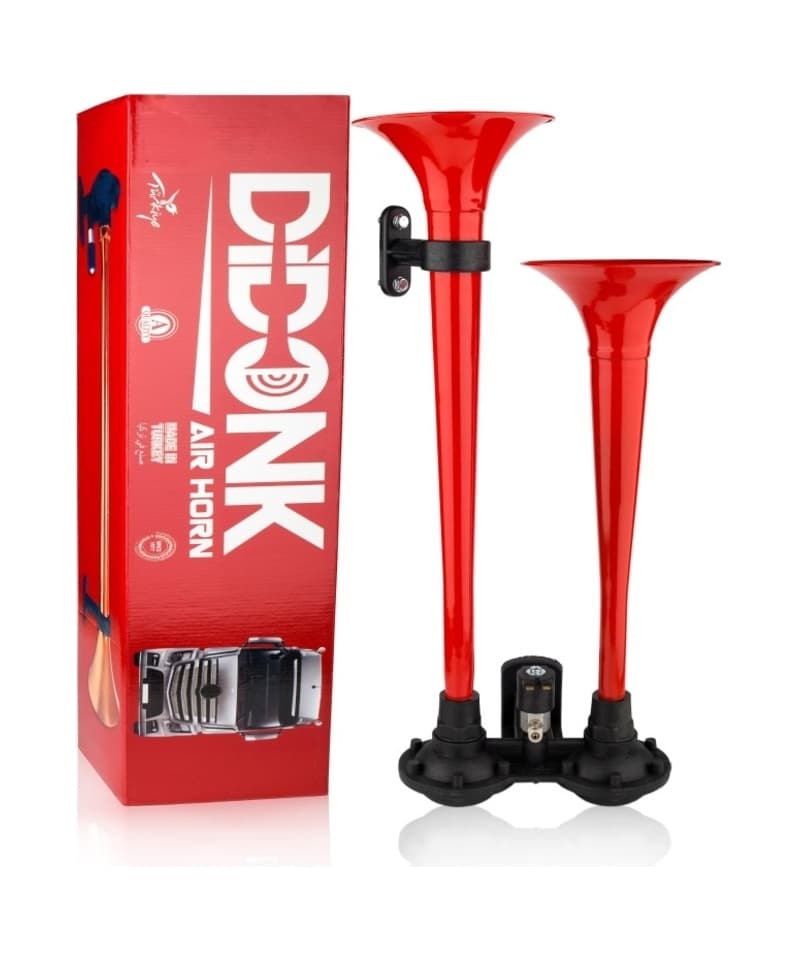 Didonk - LARGE DUAL AIR HORN (RED)