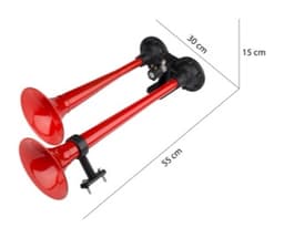 LARGE DUAL AIR HORN (RED) - 3